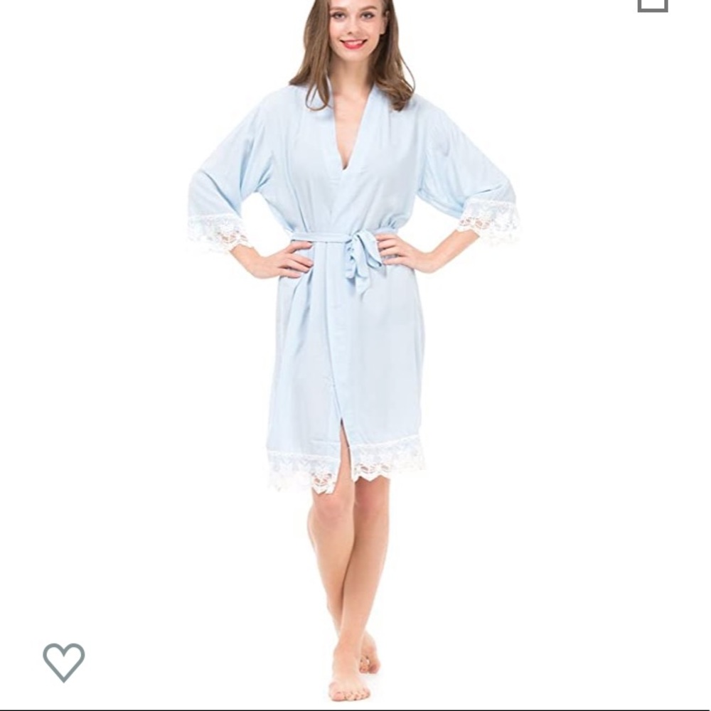 💝 Light Blue Cotton Robe
